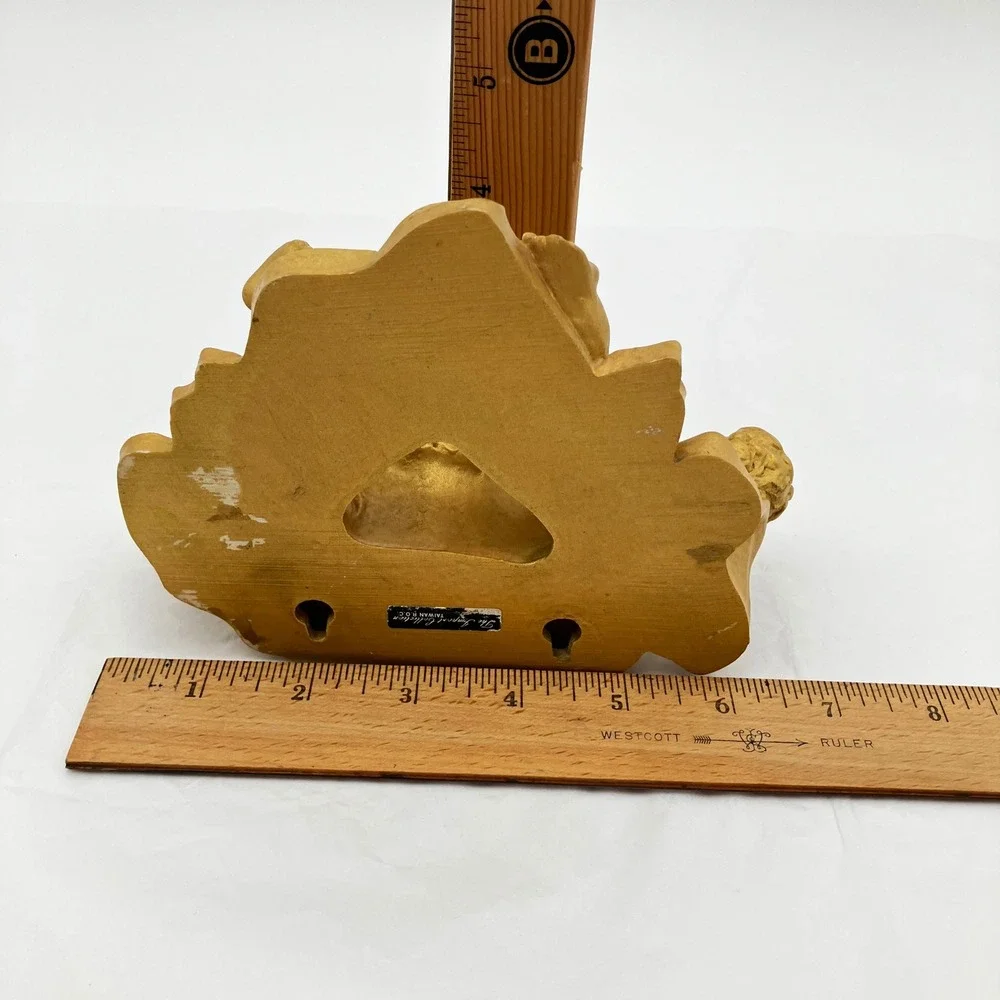 The Import Collection Wall Shelf Cherub Sconce 8x6 Gold Baroque Vintage